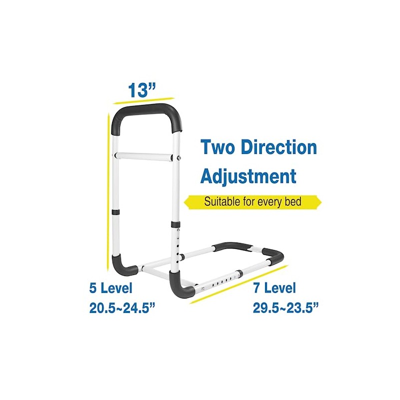 Bed Assist Rails Adjustable with Bag, Safety Bed Handle, Fall