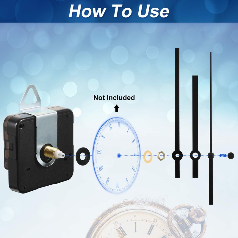 2 Pieces Clock Movement for Wall Clock Movement with Hands