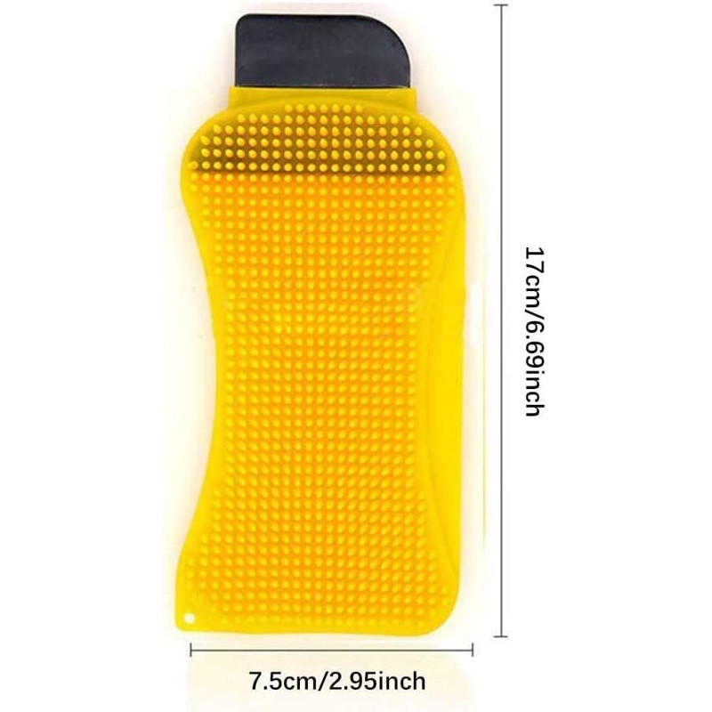 2PCS Silicone Sponge Multi-Purpose 3 in 1 Household Dish Scrubber