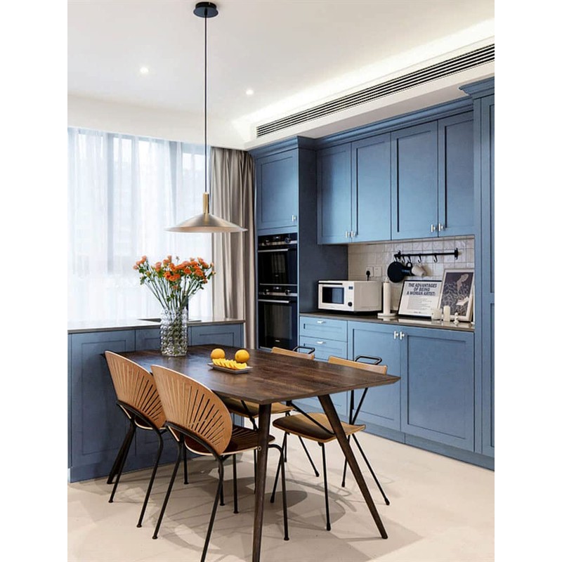 Dimoon 32.8FTx17.7" Blue Peel and Stick Wallpaper Solid Blue Contact