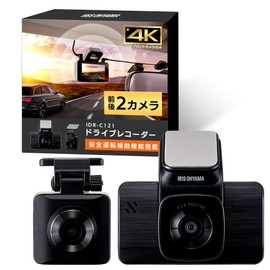 Iris Ohyama 4K 8 megapixel Drive Recorder with Safety Driving Assistance Function (Front Collision Warning, Lane Departure Warning, Front Vehicle Departure Warning), Includes SD Card 32 GB, Parking