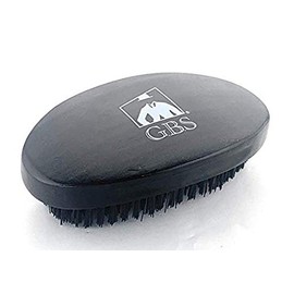 G.B.S Oval Black Wood Finish Brush for Horse Hair, 3in by 5in