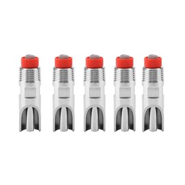 FTVOGUE 5Pcs Stainless Steel Automatic Pig Waterer Nipple Fountains Drinker Red Cap for Sows Piglets Drinking Water