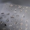 Christmas Nail Stickers 5D Embossed Silver Nail Art Decals Snowflake