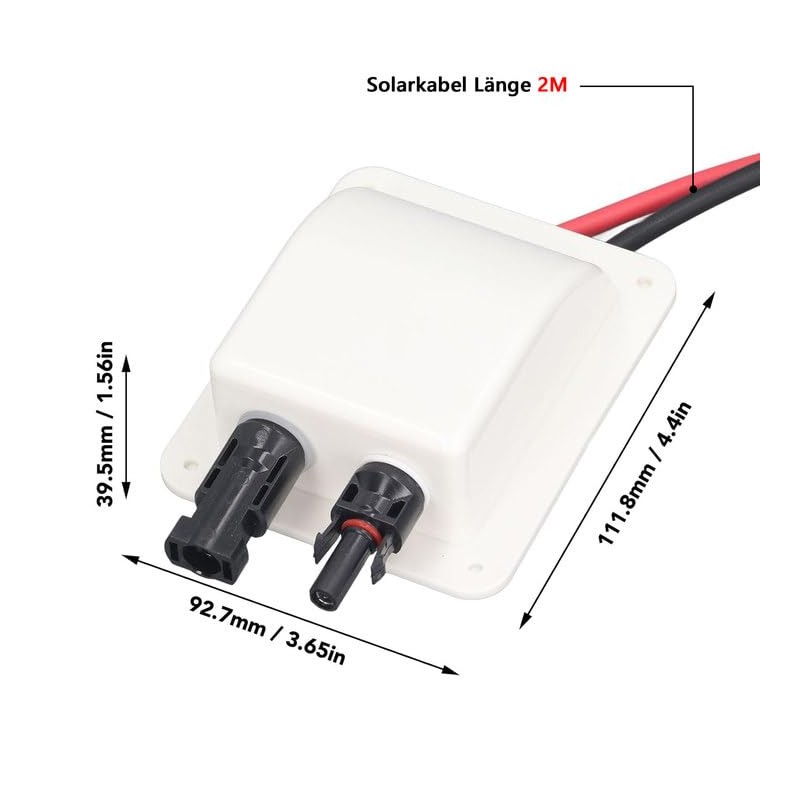 Roof feed-through solar cable guide, waterproof ABS solar modules, cable