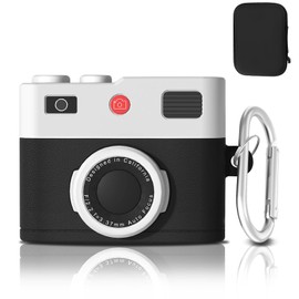 Dayinkes Compatible with Airpods Pro 2nd/1st Generation Case with Keyring, Camera Design for AirPods Pro 2 Case 2022/2023, Shockproof Case Compatible with Airpods Pro 2nd/1st (Black)