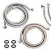 2 Pack 10 FT Stainless Steel Washing Machine Hoses with