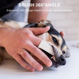 12 Stück Zahnbürsten aus weichem Silikon für Haustiere, Zahnbürste für Hunde, Zahnbürste für Katzen, Reinigungsmittel für Haustiere