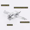 MIVES 4-in-1 Multifunctional Valve Stem Removal Tool, 4Pcs 4.8x3.3cm/1.88x1.29in Silver