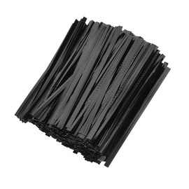 800pcs 4" Metallic Twist Ties(Black) for Bakery, Candy Bags, Coffee Bags, Goodie Bags