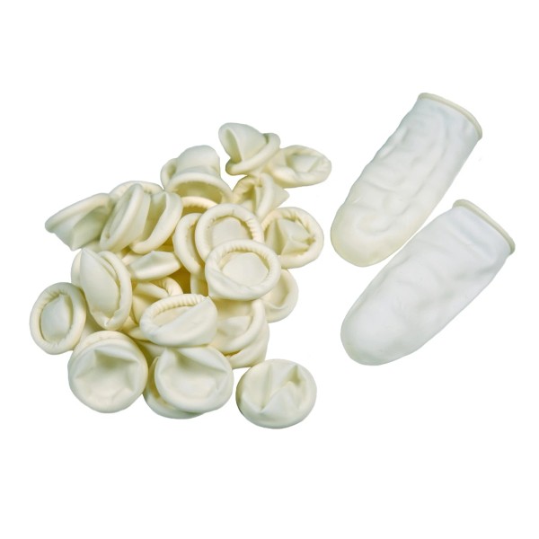 Millennial Essentials Disposable Latex Finger Cots 200pcs (Large), Anti-Static Rubber