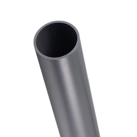 TA-VIGOR 45.2mm ID 50mm OD PVC Rigid Round Pipe, 0.35M Length Plastic Tube, High Impact Straight Duct Channel for DIY Decoration, Water Cooling System, Fish Tank, Decoration, Cable Sleeve, Light Grey