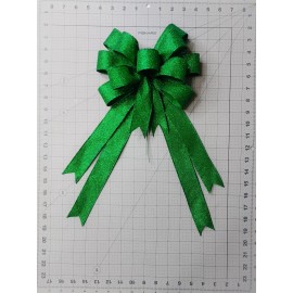 Handmade St Patrick's Day Bow, Glimmer Glitter, Emerald Green