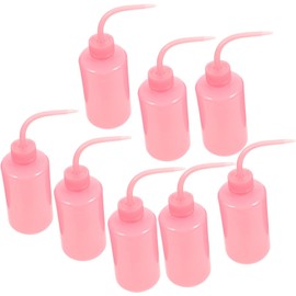 Botella de Lavado de Pestañas 250ml Abs Resistente a Altas Temperaturas Boquilla Ajustable para Limpieza Precisa 8 Piezas Color Rosa para Uso Personal