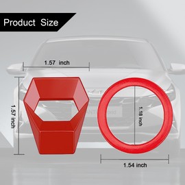 ZKFAR Pack-1 Engine Start/Stop Button Cover, Universal Alloy Car Power Control Trim, Push to Start Button Cover Key Protective Cover (Red)