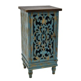 Rustic Teal End Table
