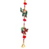 Door Hanging Decorative Seven Hand Painted Elephant Stringed Together with