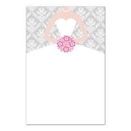 30 Blank Cards Invitations Thank You Cards Bridal Shower Pink Gray + 30 White Envelopes