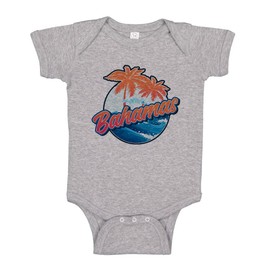 TATY Kids Tropical Bahamas Baby Infant One Piece Bodysuit 18 Months Heather Grey