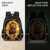 KAFFUL Kids Lion Backpack, 3D Wild Animal Bursting Design, Cool