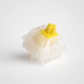 kutethy Gateron Milky Yellow Pro V2 Switches Pre Lubricated Linear 5 Pin for All MX Mechanical Keyboards (Pack of 72)
