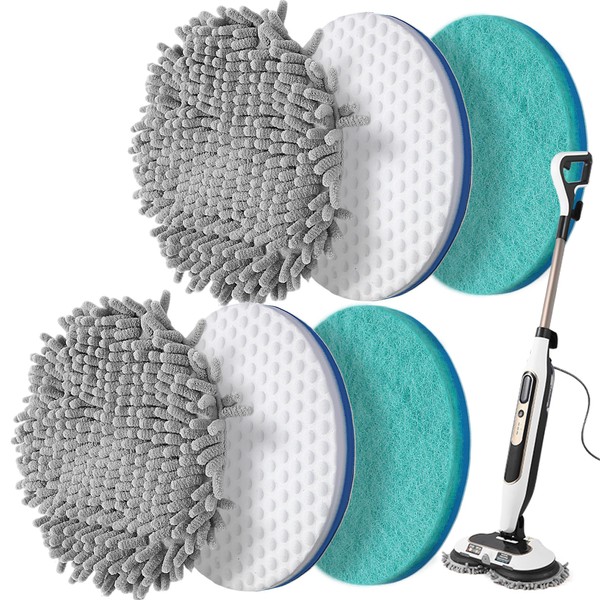 Frescares S7000 Series Upgraded Steam&Scrub Mop Pads Kit for Shrak,S8201
