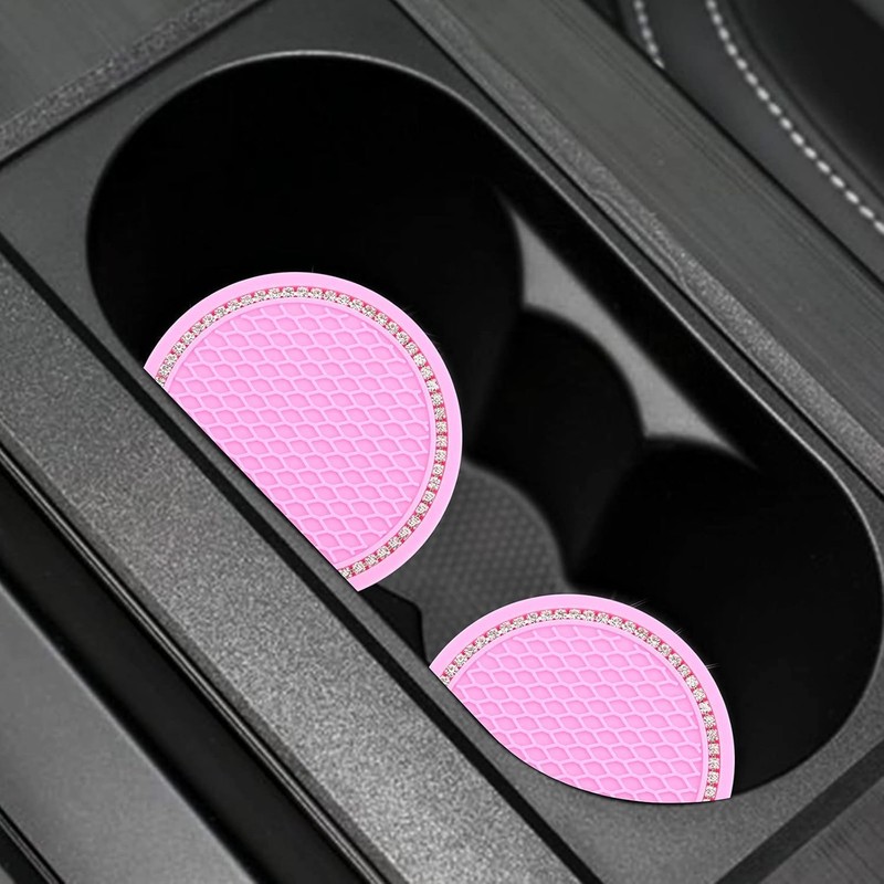 Bling Car Cup Coasters, Crystal Car Cup Holder Coaster, Rhinestone