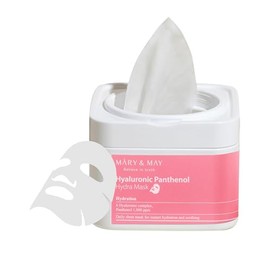 MaryMay [MaryMay] Hyaluronic Panthenol Hydra Mask 30ea  Sheet Mask Wipes, Hyaluronic Acid, Moisturizer, Korean Skincare, Panthenol Hydra Sheet Mask...