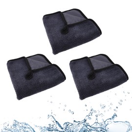3PCS Shiny Bath Wipes Cleaning Cloths for Shower,Ultra Absorbent Microfiber Cleaning Cloths,Bathroom Drying Towel for Window Shower Kitchen Car Drying Towel (3, 40 * 40cm)