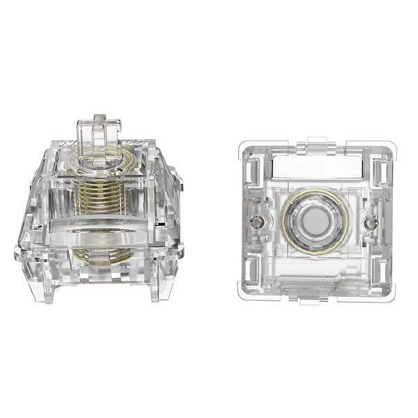 Gateron Magnetic Jade Max Keyboard Switches,Fully Transparent Gold-Plated Spring Factory