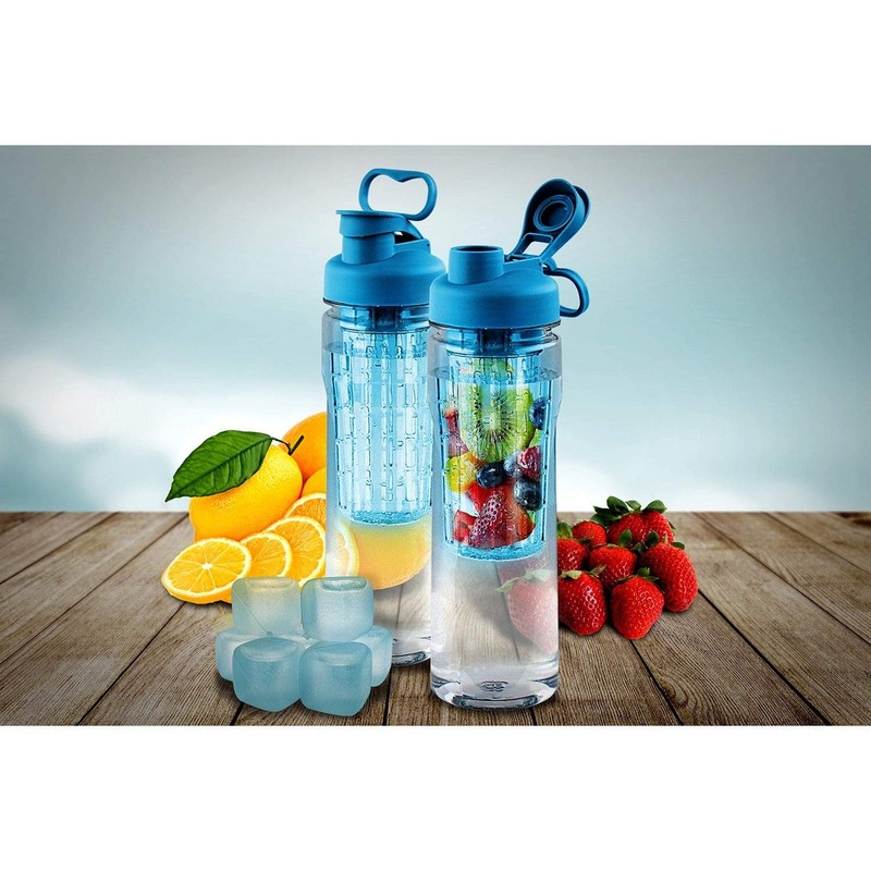 Fruit Infuser Tritan Water Bottle, Green, 28 oz