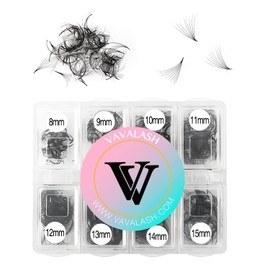 VAVALASH 600 Fans Premade Fans Eyelash Extensions 5D 6D 7D 8D 10D 12D 14D 16D 24D Premade Lash Fans 8-15mm Mixed Length Promade Loose Fans Thin Base Premade Volume Lash Extension(8D-0.05-D-8-15mm)