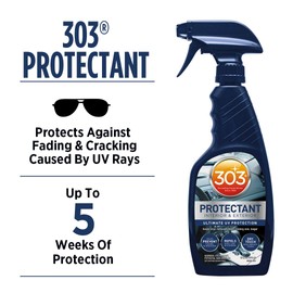 303 Products Automotive Protectant Spray - Helps Prevent Fading & Cracking, Repels Dust, Lint & Staining, UV Protection & Restores Lost Color, Exterior & Interior Car Cleaning Supplies 16oz 6 Pack