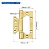 sourcing map 2Pcs 4x3 Inch Door Hinges Non-Mortise No Noise