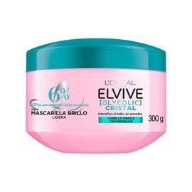 L'Oréal Paris Mascarilla Capilar Elvive Glycolic Cristal con Glicina Anti Residuos + Ácido Glicólico, 300ml
