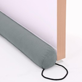 hyha 36 Inch Door Draft Stopper, Blocks Hot Cold Air with Removable Washable Cover, Gaps Up to 3 Inch, All-Season Noise and Wind Seal, Under Draft Stopper for Bottom of Door Window, Gray