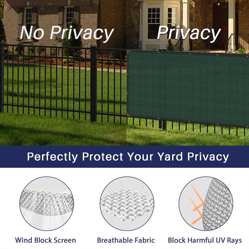 Windscreen4less Privacy Fence Screen 6' x 30' Heavy Duty Windscreen