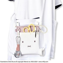 [St.Lady's] Miffy 3-Way Soft Pen Pouch FACE Pink Beige Pink