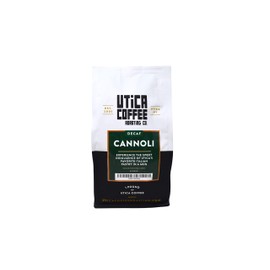 Utica Coffee Roasting Co. Decaf Cannoli | Specialty Flavored Medium Roast Ground Coffee | 16 Oz Reclosable Bag