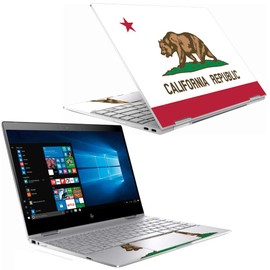 MightySkins Skin Compatible with HP Spectre x360 13" (2018) - California Flag | Protective, Durable, and Unique Vinyl Decal wrap Cover | Easy to Apply, Remove, and Change Styles | Made in The USA