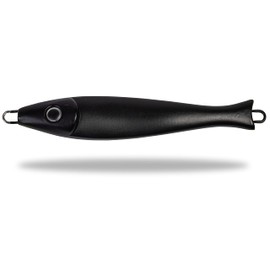Rhino Premium Big Head Pirk Fishing Lure for Sea Fishing Artificial Bait for Great Depths in Norway in Classic Shape, Sharp and Stable Treble Fishing Hooks, Black, 400g