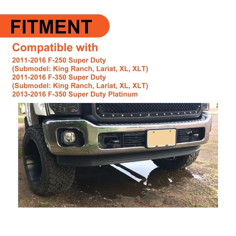 ECOTRIC Front Lower Bumper Valance Deflector Compatible with 2011-2016 Ford