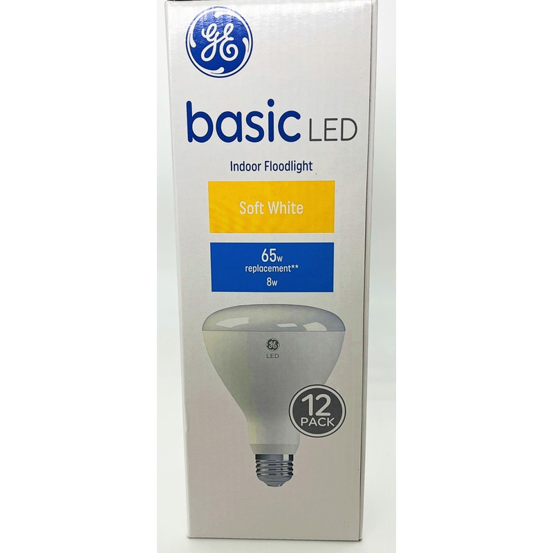 GE (12 Pack) Basic LED BR30 Indoor Floodlight, 8 watt,