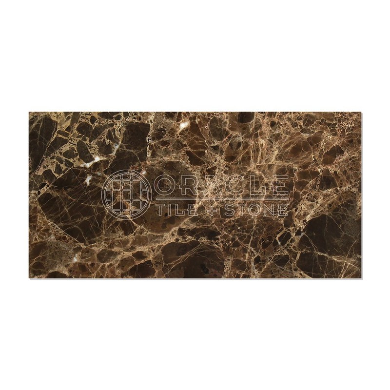 Emperador Dark Spanish Marble 6 X 12 Subway Field Tile,