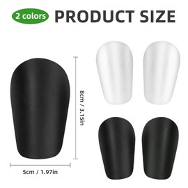 Obidodi Mini Shin Pads, 2 Pairs, 8 x 5 cm, Small Non-Slip Football Shin Pads, Shockproof Anti-Collision Leg Guards, Letter Style for Adults, Teenagers