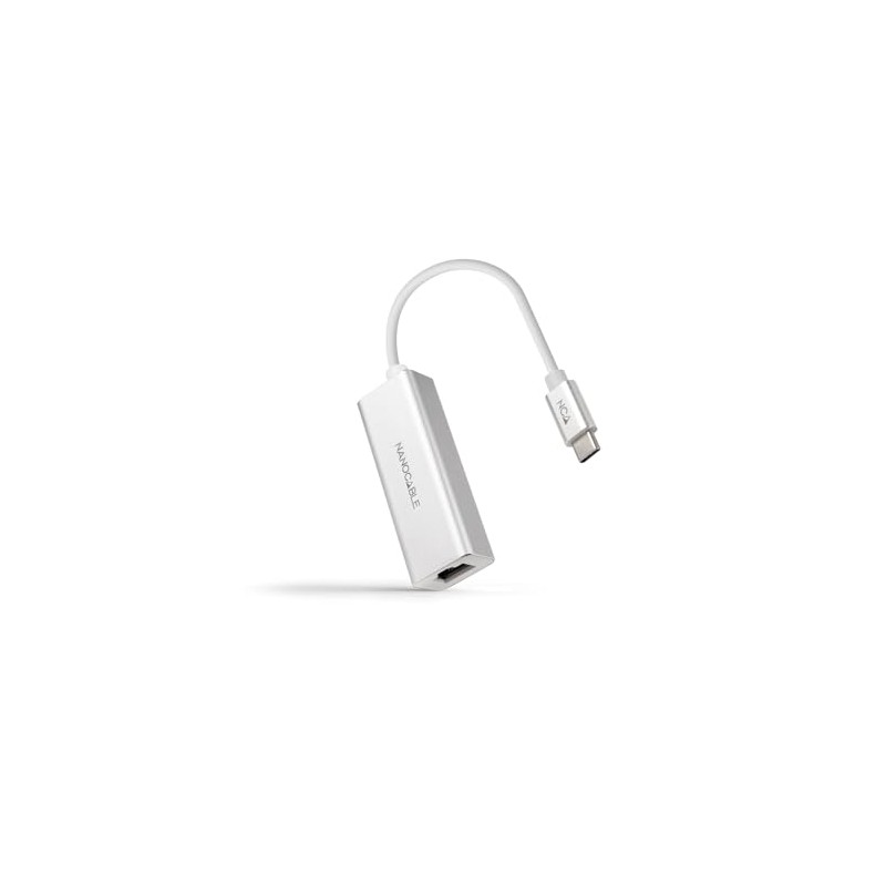 VoltShine USB C to Gigabit Ethernet Converter 15cm Silver Connects
