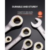 24-Piece Combination Ratcheting Wrench Set SAE Metric Cr-V Steel Organizer