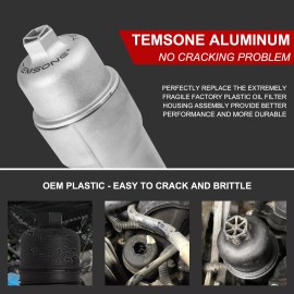 TIANLU Upgrade Full Aluminum Oil Filter Housing For 11-16 Jeep Dodge Chrysler Ram 3.6L