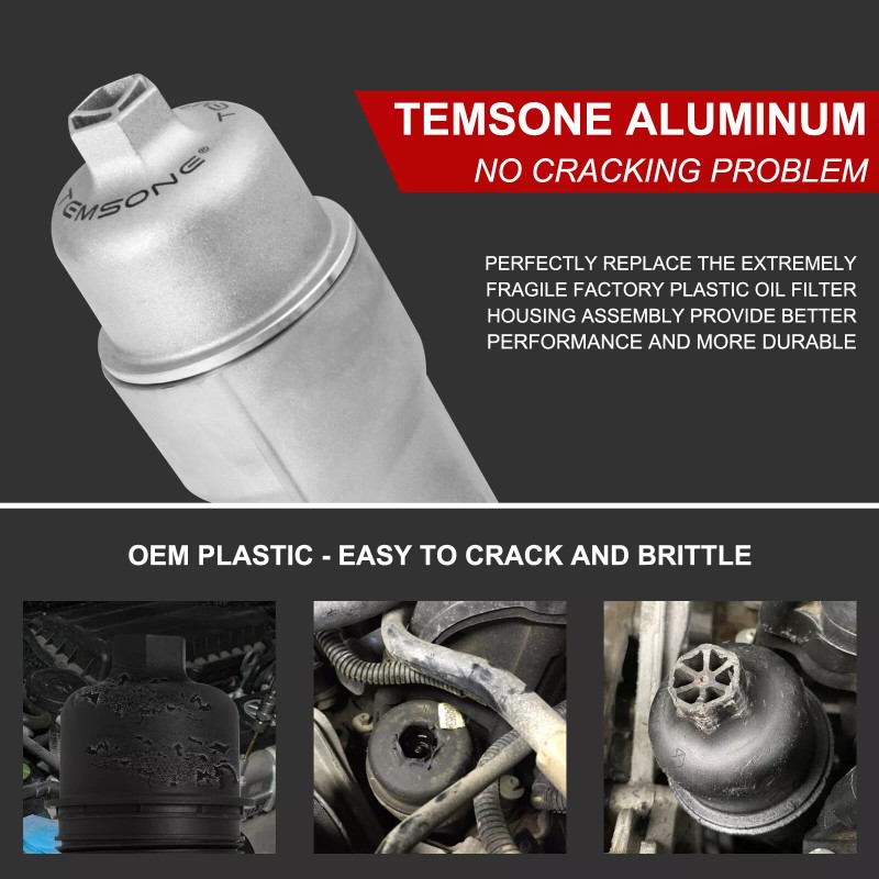 TIANLU Upgrade Full Aluminum Oil Filter Housing For 11-16 Jeep