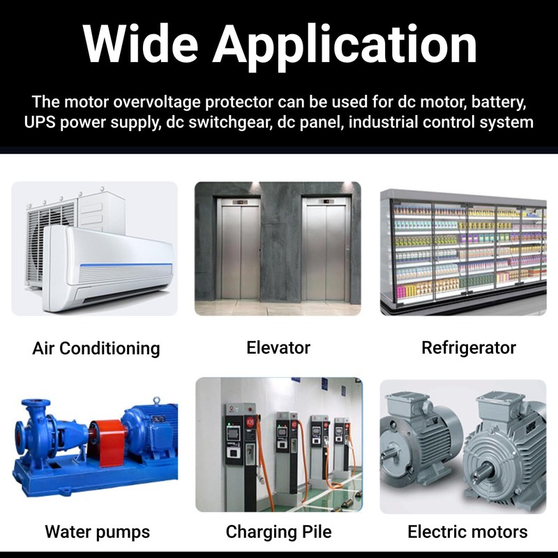 Voltage Monitoring Relay Over Under Voltage Protector 35mm DIN Rail